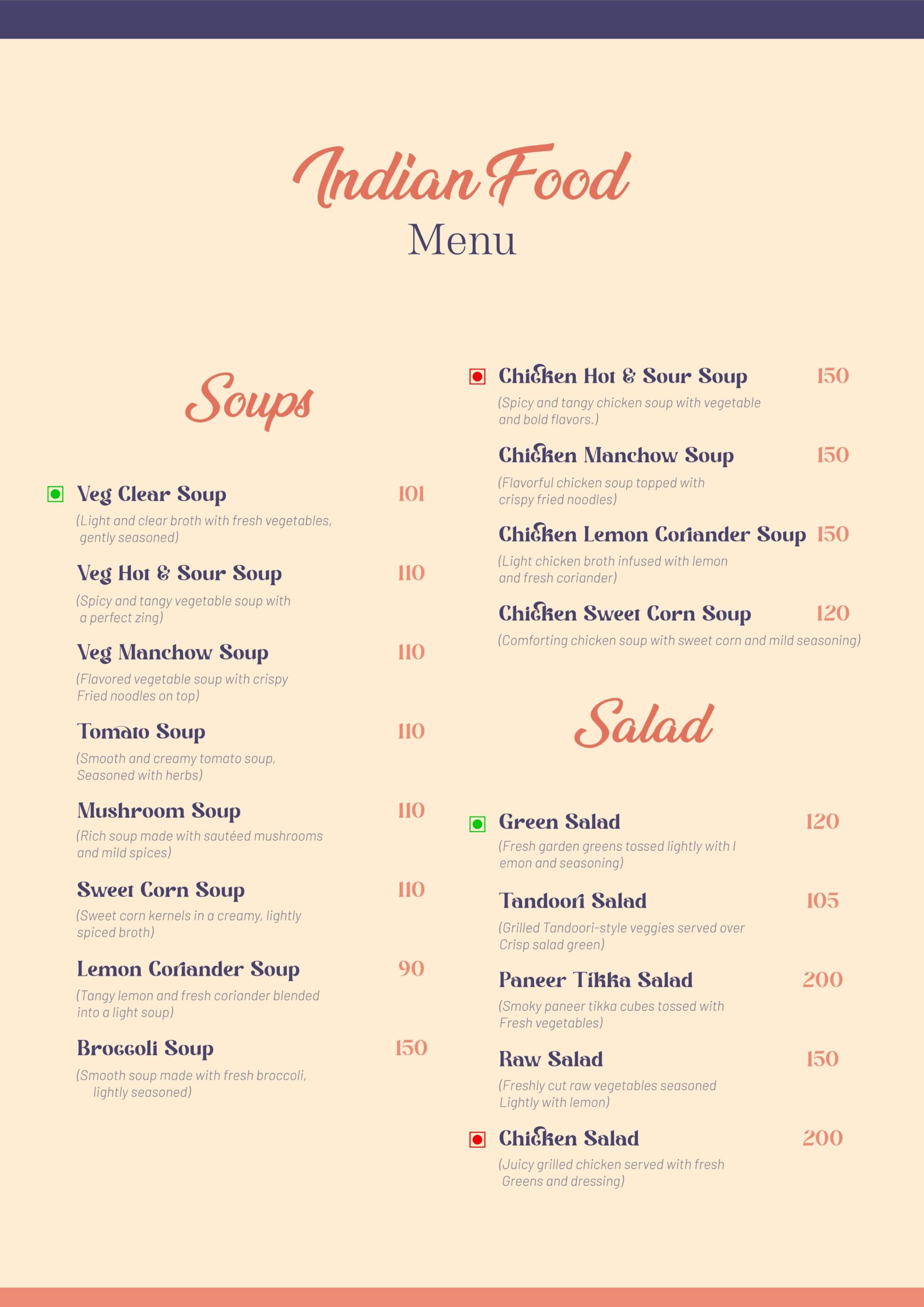 menu card locale indian images 1